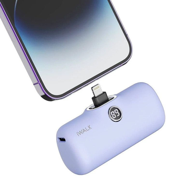 iWalk Portable Charger 4800mAh Power Bank - Purple - مزود طاقة
